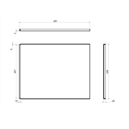 Экран для ванны Am.Pm Gem W00A-000-070W-S