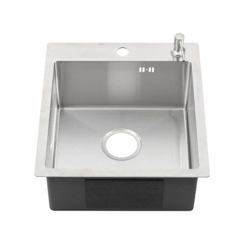 Кухонная мойка Melana ProfLine MLN-R44485H+дозатор 45х50 цвет серый поверхность матовая - фото 2