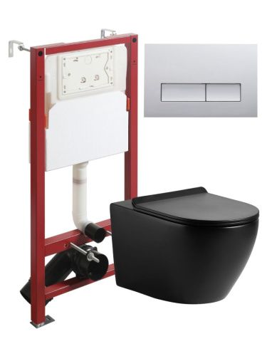 Комплект унитаз с инсталляцией и клавишей смыва Agger ATI03144+APB200 - фото 2