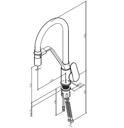 Смеситель для кухни Am.Pm Like F8007822 на мойку черный