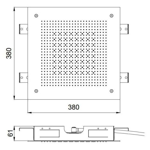 Верхний душ Almar E044282.AB черный - фото 2