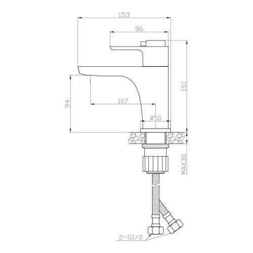 Смеситель Rossinka RS50 RS50-11 на раковину хром - фото 2