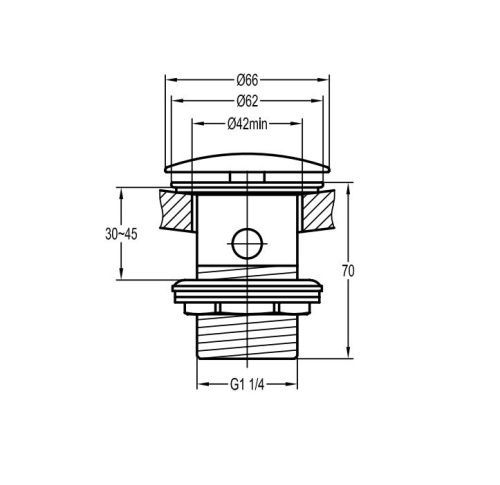 Донный клапан для раковины Cezares ECO ECO-SAT-BORO золото - фото 2