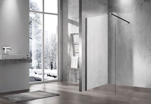 Душевая перегородка Vincea Walk in VSW-1H110CLB 110х200 стекло прозрачное профиль черный - фото 2