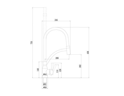 Смеситель для кухни Fmark FS8244Q-04 на мойку графит - фото 2