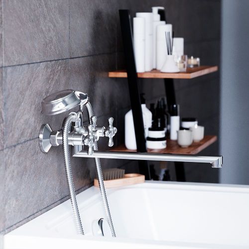 Смеситель для ванны и душа Damixa Retro 239500000 настенный хром - фото 3