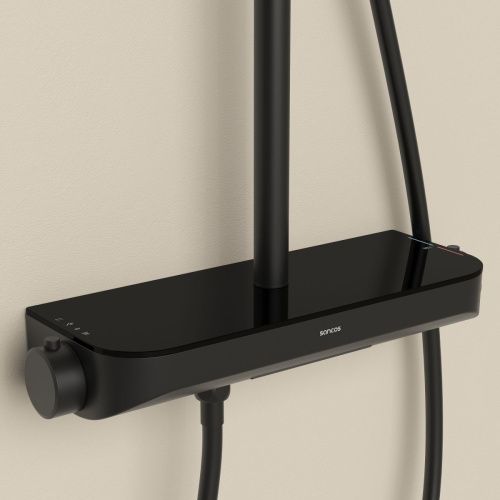 Душевая стойка Sancos Teo SC11002MB настенная цвет черный с термостатом - фото 5