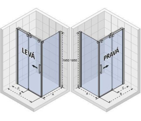 Душевой уголок Riho OCEAN G006019120 120х100 стекло прозрачное профиль хром без поддона