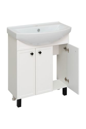 Тумба под раковину Runo Римини 00-00001255 70х30 напольная цвет белый - фото 2