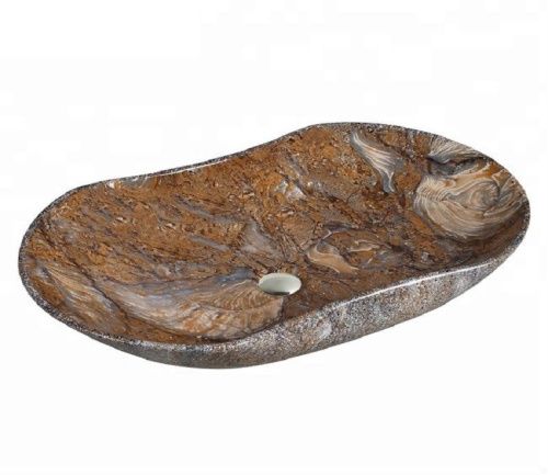 Раковина из сантехнического фаянса CeramaLux 503 70х40 накладная цвет многоцветный без отверстий под смеситель - фото 4