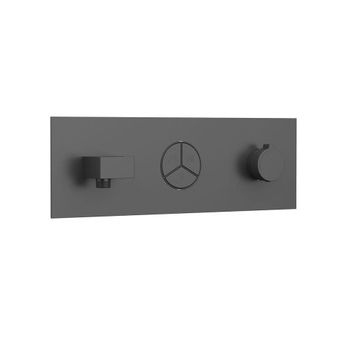 Смеситель для душа Vincea VSCV-432TGM встраиваемый в стену вороненая сталь с термостатом