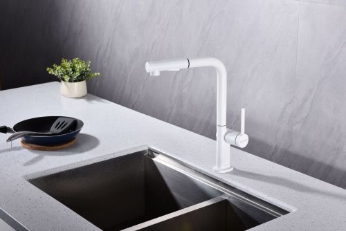 Смеситель для кухни Paulmark NEO Ne214419-WH на мойку белый - фото 2