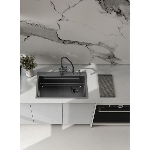 Кухонная мойка Raglo R702 R702.7246.09 70х45 цвет серый поверхность матовая - фото 4