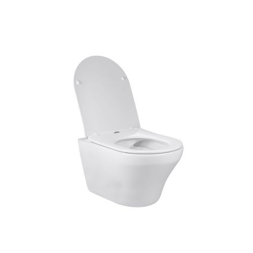 Унитаз подвесной Vincea Edge-M VT1-37 черный с сиденьем микролифт безободковый душевой смыв - фото 4