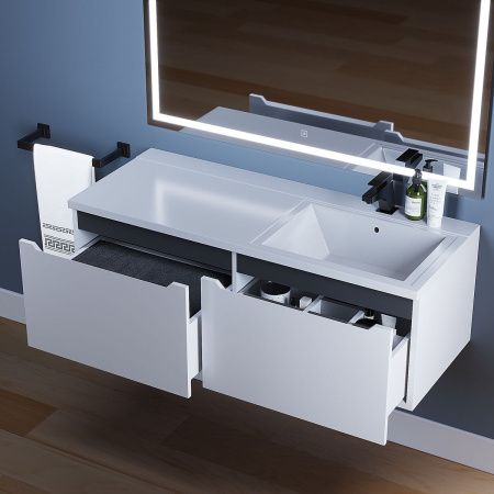 Тумба под раковину Uperwood Tanos 291020264 120х50 подвесная цвет белый