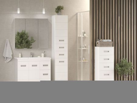 Тумба под раковину Misty Селена П-Сел01090-01Пр3Я 90х40 напольная цвет белый