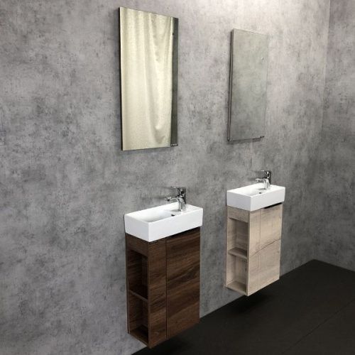 Тумба с раковиной Comforty Матэ 00-00000832CF 40х20 подвесная цвет коричневый - фото 5