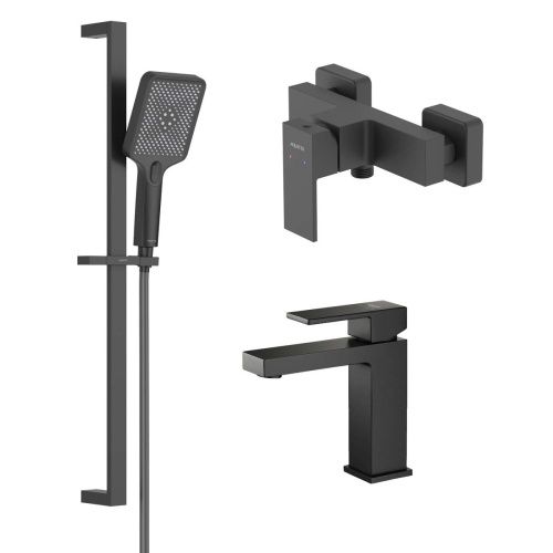 Комплект смесителей Aquatek ЛИБРА AQ1631MB черный