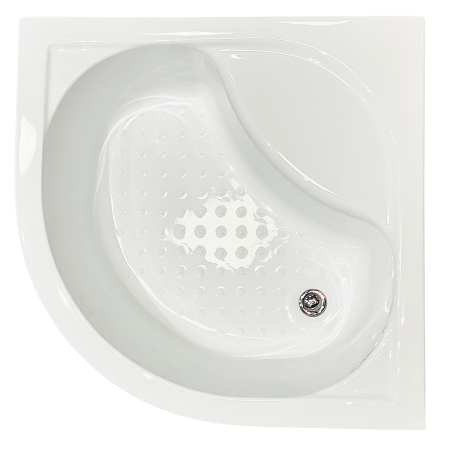 Душевой уголок Royal Bath BK RB90BK-T 90х90 стекло прозрачное профиль белый с поддоном