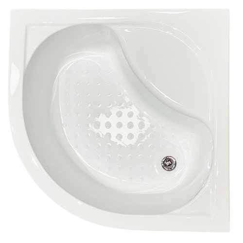 Душевой уголок Royal Bath BK RB90BK-T 90х90 стекло прозрачное профиль белый с поддоном - фото 3