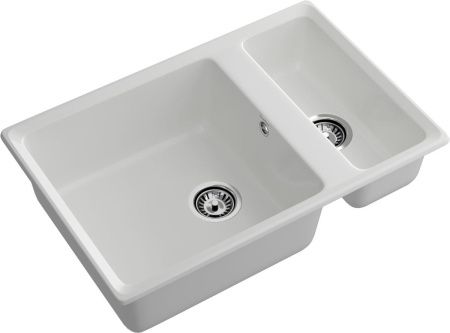 Кухонная мойка Granfest Level LV-760K иней 75х50 цвет белый поверхность матовая