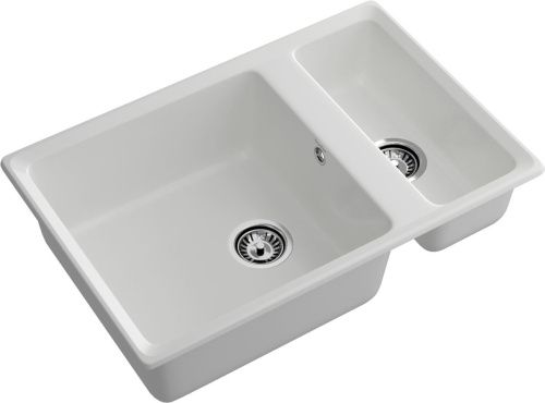 Кухонная мойка Granfest Level LV-760K иней 75х50 цвет белый поверхность матовая - фото 2