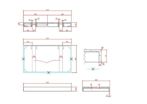 Столешница Armadi Art Flat 869-080-CLCT 80х50 накладная цвет белый - фото 2