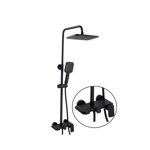 Душевая стойка Fashun A52424-7 настенная цвет черный - фото 2