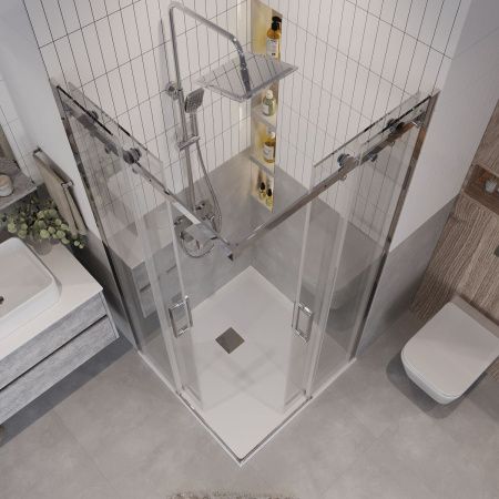 Душевой уголок Grossman Classic 300.K33.04.1010.10.00 100х100 стекло прозрачное профиль хром без поддона