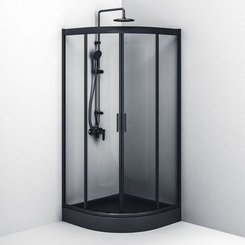 Душевой уголок Am.Pm Gem W90G-401-090BT 90х90 стекло прозрачное профиль черный без поддона - фото 5