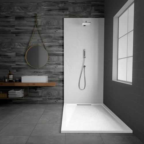 Душевой поддон из искусственного камня Vincea H25 VST-4SRL9016W 160х90 белый - фото 2