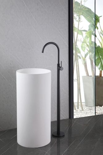 Смеситель Abber Wasser Kreis AF8141B напольный черный - фото 3