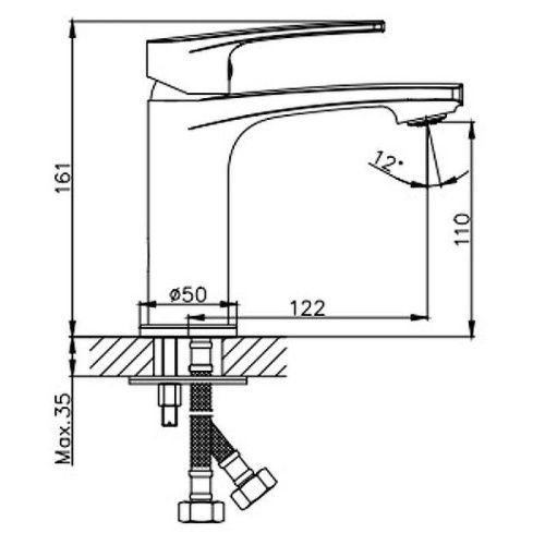 Смеситель Haiba HB587 HB10587 на раковину хром - фото 3