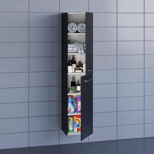 Шкаф-пенал Uperwood Foster 291020527 40х160 подвесной цвет черный - фото 5