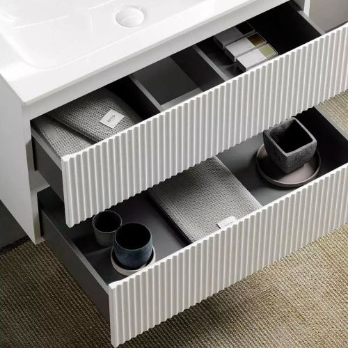 Тумба под раковину Sancos SNOB R SNR80W 80х40 подвесная цвет белый - фото 4