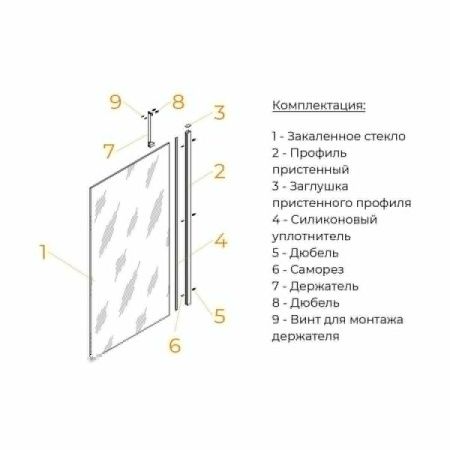 Душевая шторка на ванну RGW Screens 351115107-14 70х150 стекло прозрачное профиль черный ориентация универсальная