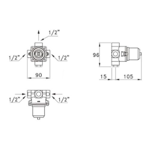Встраиваемая часть смесителя для душа Stella UN 01400 0000 - фото 2