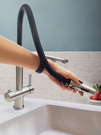 Смеситель для кухни AltroBagno Flusso AltroBagnoFlusso050201Ni на мойку никель