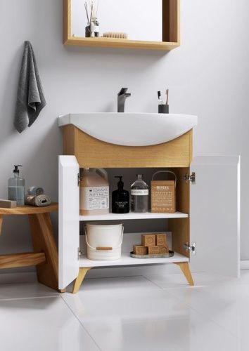 Тумба под раковину Aqwella Y BAS0106DZ 60х30 напольная цвет коричневый - фото 3