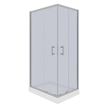 Душевой уголок Parly QZ81S 100х80 стекло тонированное профиль хром с поддоном