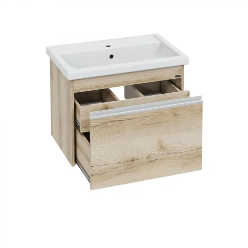 Тумба под раковину СанТа Уран 700387 70х40 подвесная цвет коричневый - фото 2