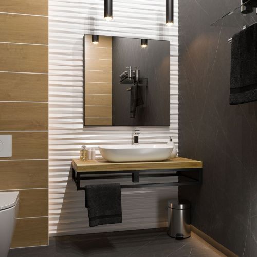 Зеркало Brevita Mars MARS-02090-ЧмП 90х80 подвесное - фото 5