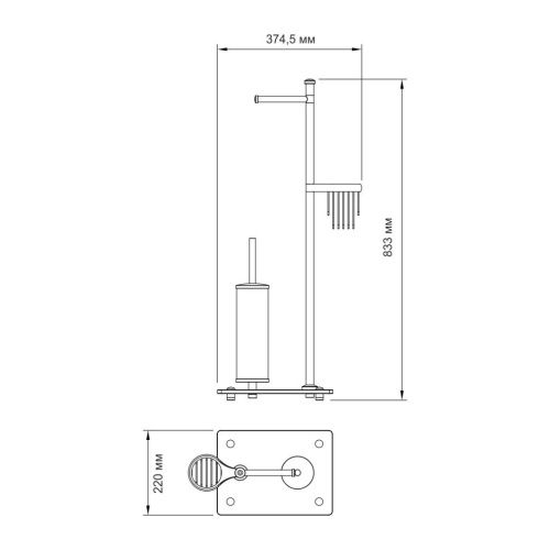Стойка с аксессуарами для ванны WasserKRAFT 1264W - фото 2