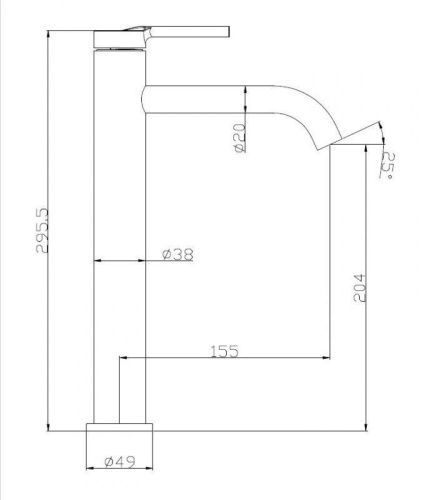 Смеситель для раковины BelBagno ETNA ETN-LMC2-IN на столешницу сатин - фото 2