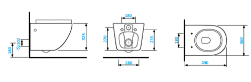 Унитаз подвесной Cerutti SPA CT7183 белый с сиденьем микролифт безободковый каскадный смыв - фото 3