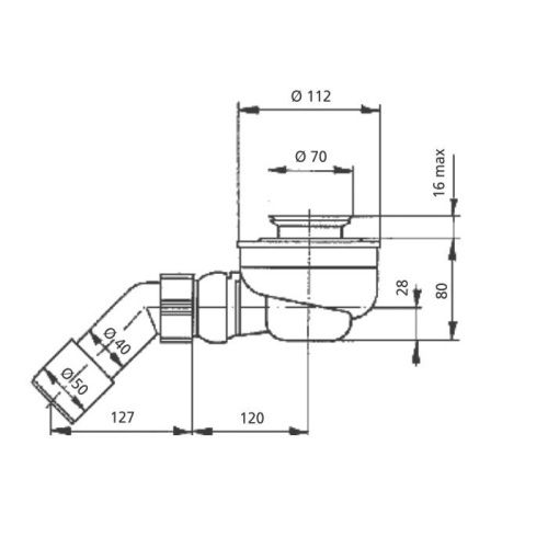 Сифон для душевого поддона Sanit 34.036.00..0000 белый - фото 2