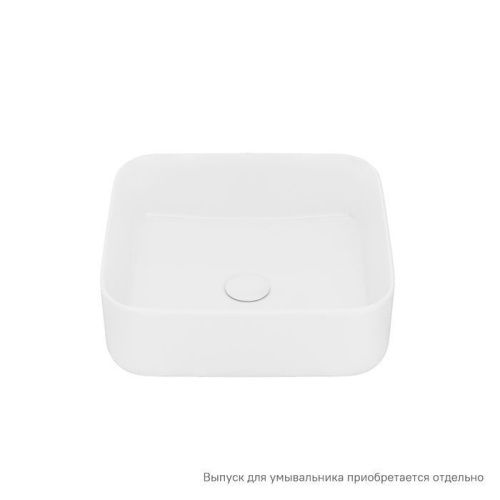 Раковина керамическая Iddis Bridge BRIWS04i27 40х40 накладная цвет белый без отверстий под смеситель - фото 2