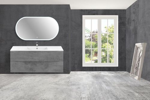 Тумба под раковину Vincea Mia VMC-2MC120BT 120х50 подвесная цвет серый - фото 2