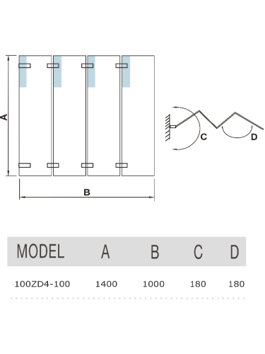 Душевая шторка на ванну WeltWasser WW100 10000002761 100х140 стекло прозрачное профиль хром ориентация универсальная - фото 2