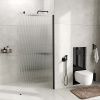 Душевая перегородка Wasserkraft Rur 30W 30W46MB-FL 110х200 стекло рифленое профиль черный